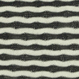 Black Horizontal-Stripe Interlock Knit, Polyester — texture