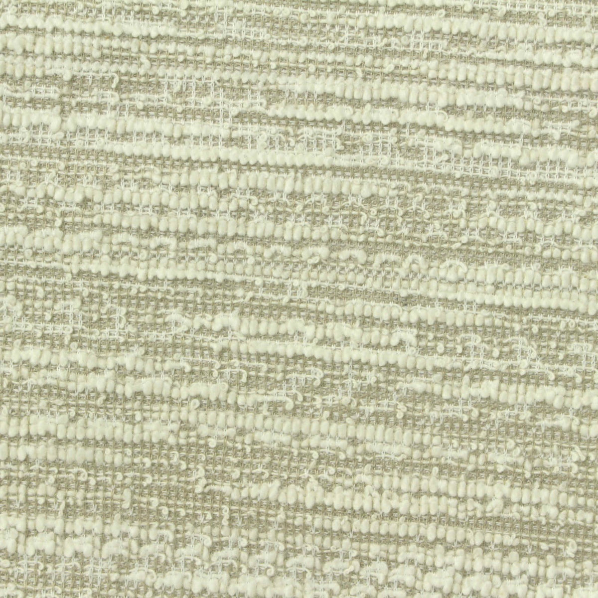Off-White Horizontal-Stripe Bouclé, Poly-Cotton