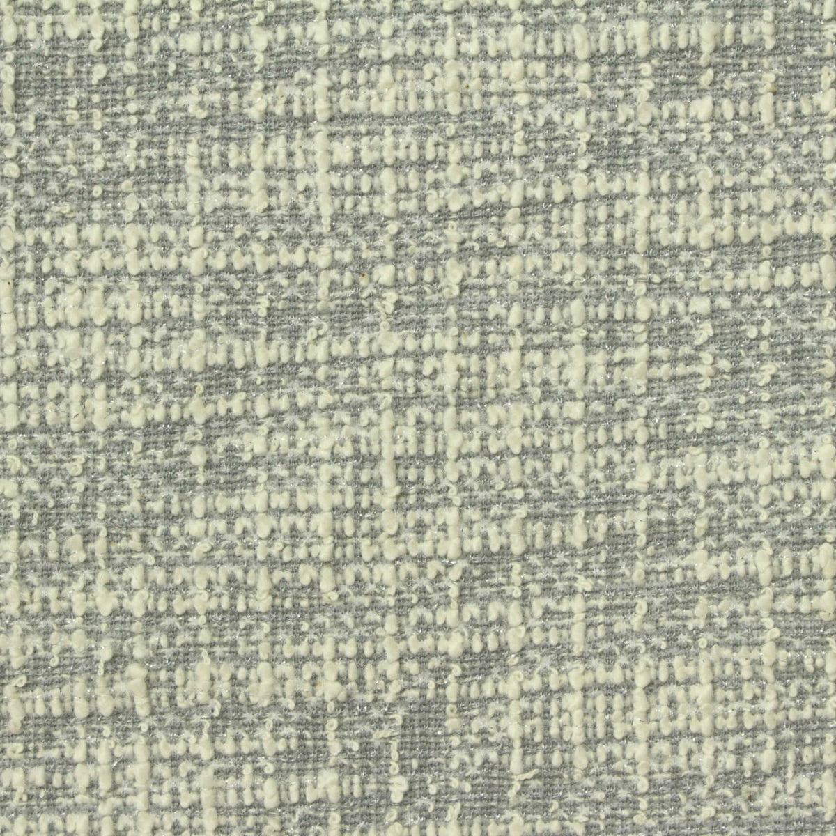 Polyester Cotton Metallic Stretch Bouclé Fabric, 315 gsm, 160 cm — Grey