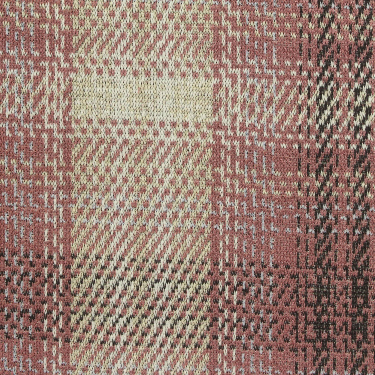 Cream Bold-Plaid Jacquard, Polyester