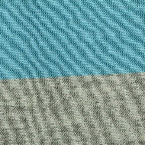 Blue Horizontal-Stripe Jersey Knit, Cotton-Poly, 160 gsm
