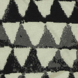 Black Geometric-Triangle Jersey Knit, Cotton-Viscose — texture
