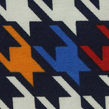 White Bold-Houndstooth Fleece, Cotton — texture