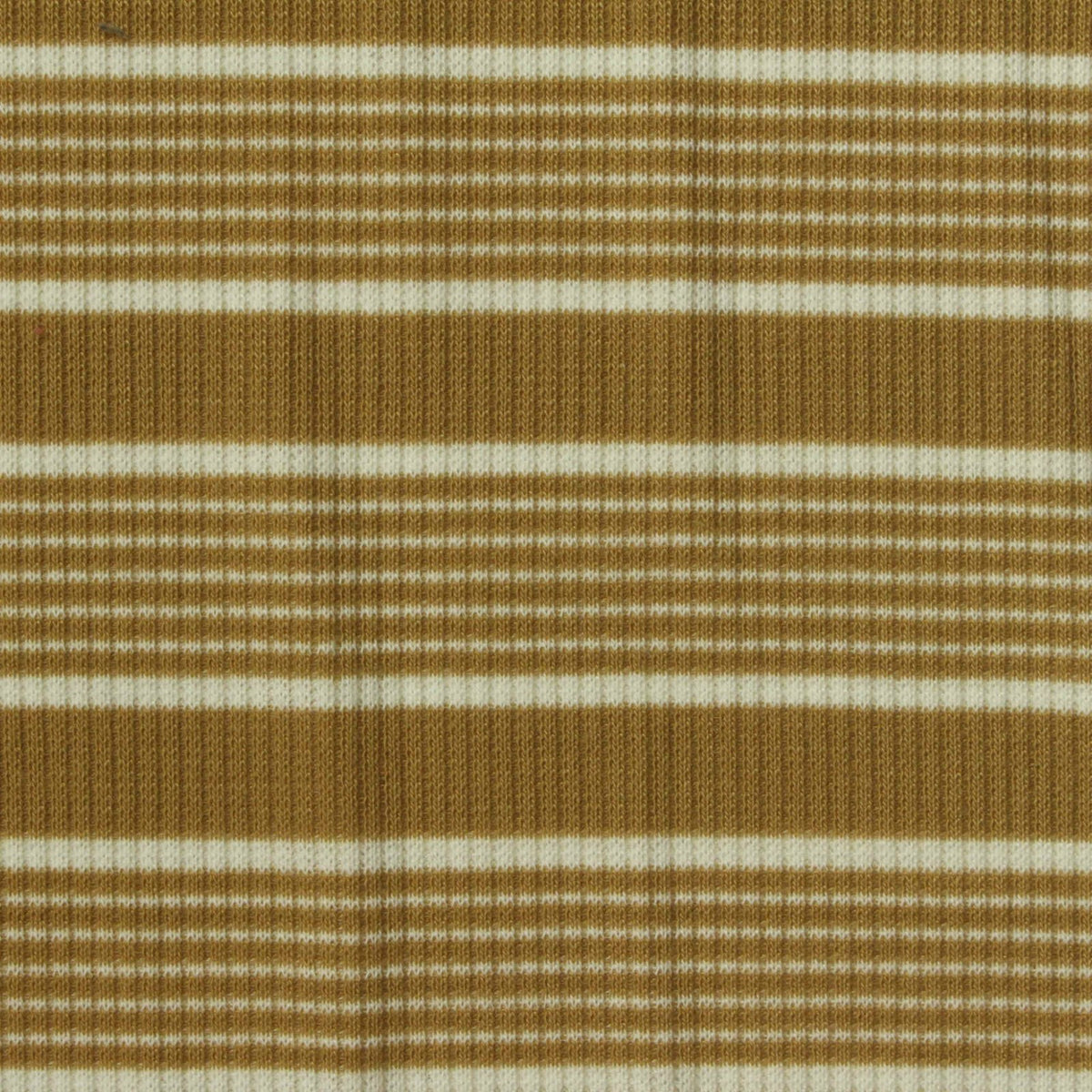 Mustard Stripes Rib Knit, Polyester