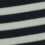 Navy Horizontal-Stripe Rib Knit, Polyester