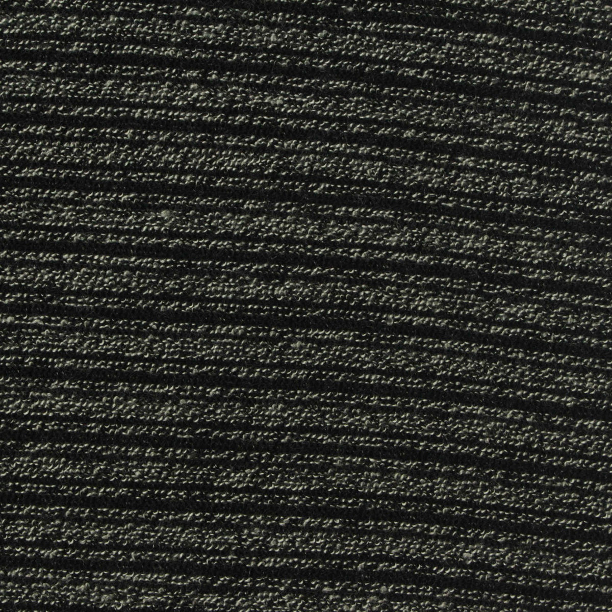Black Horizontal-Stripe Chunky Knit, Poly-Viscose, 260 gsm