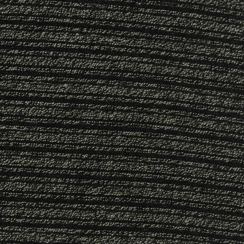 Black Horizontal-Stripe Chunky Knit, Poly-Viscose, 260 gsm