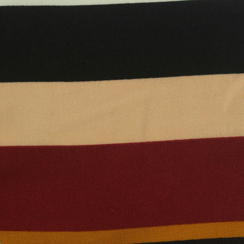 Black Horizontal-Stripe Woven, Polyester