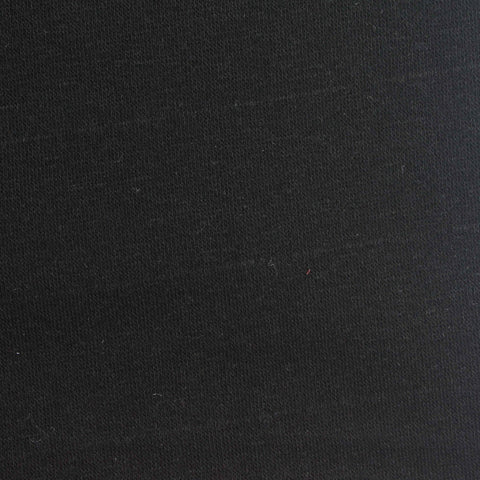 Brushed Cotton Polyester French Terry Fabric, 270 gsm, 180 cm — Black