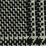 Black Houndstooth Interlock Knit, Cotton-Poly — texture