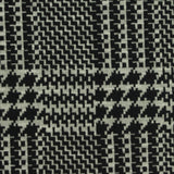Black Houndstooth Interlock Knit, Cotton-Poly