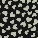 Off-White Hearts Woven, Polyester — texture