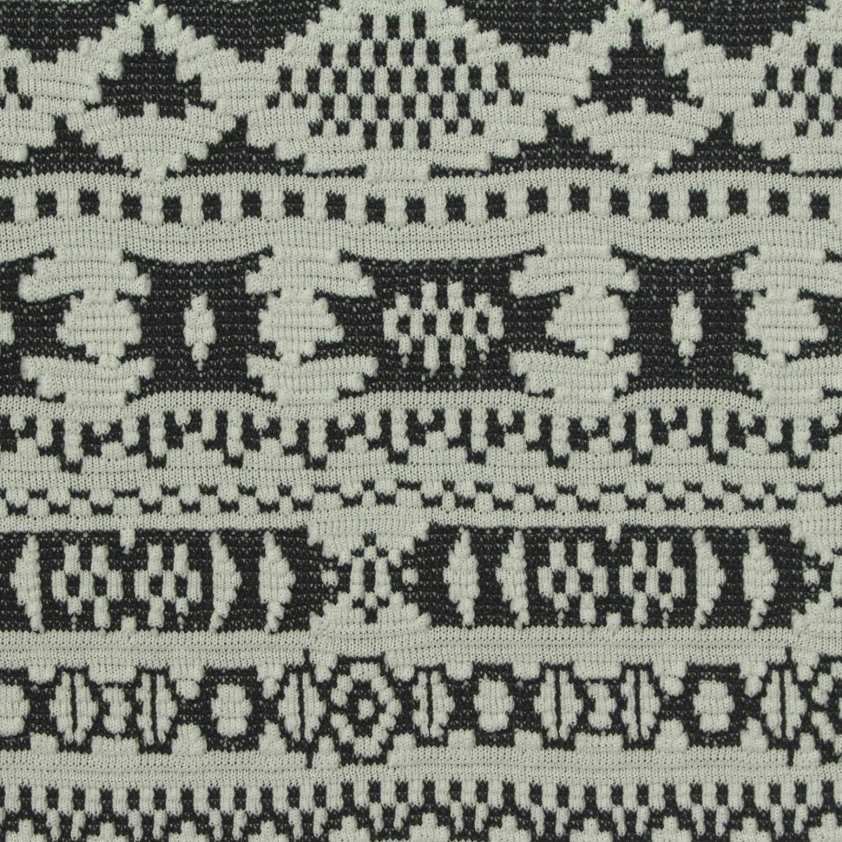Black Bands Interlock Knit, Polyester, 315 gsm