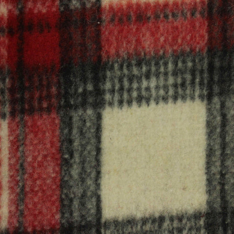 Red Plaid Woven, Poly-Acrylic