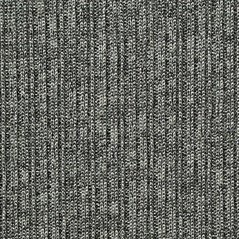 Heathered Grey Marl Rib Knit, Polyester, 310 gsm, 160 cm
