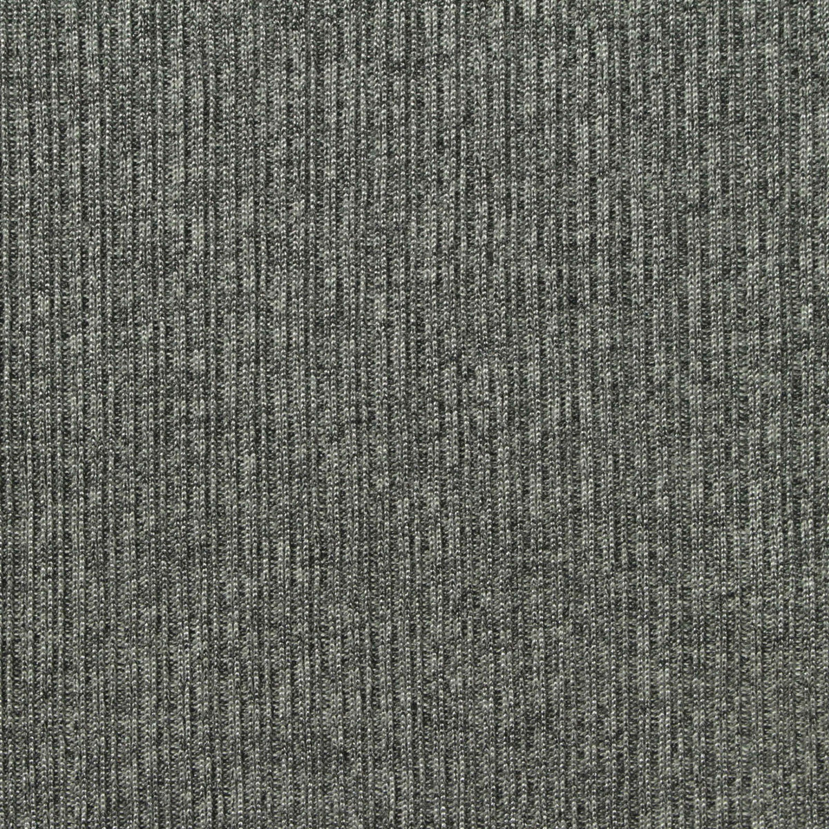 Heathered Grey Marl Rib Knit, Polyester, 310 gsm, 160 cm
