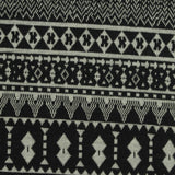 Black Geometric Bouclé, Poly-Cotton