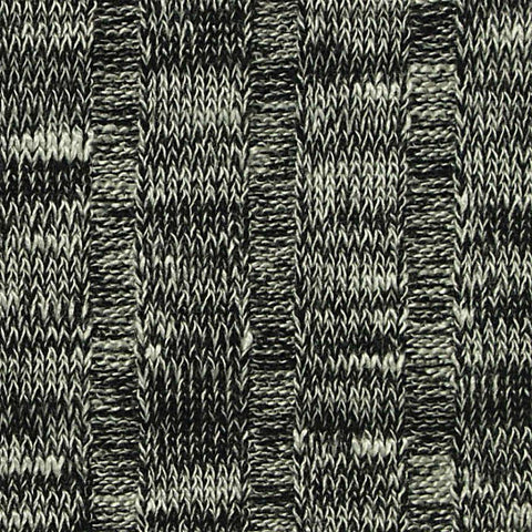 Black Marl Rib Knit, Poly-Cotton, 240 gsm