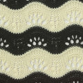 Jacquard Polyester Cotton Pointelle Knit Fabric, 320 gsm, 155 cm — Black