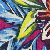 Blue Bold-Floral Jersey Knit, Viscose — texture