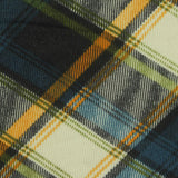 Dark Blue Bold-Plaid Chunky Knit, Polyester