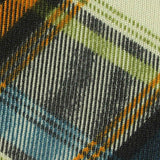 Dark Blue Bold-Plaid Chunky Knit, Polyester — texture