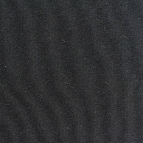 Brushed Cotton Polyester Stretch Knit Fabric, 280 gsm, 165 cm — Black