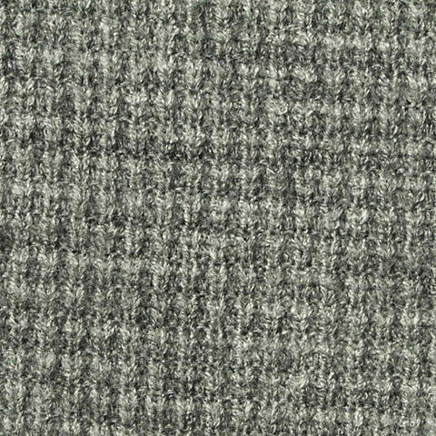 Grey Marl Waffle Knit, Viscose-Poly