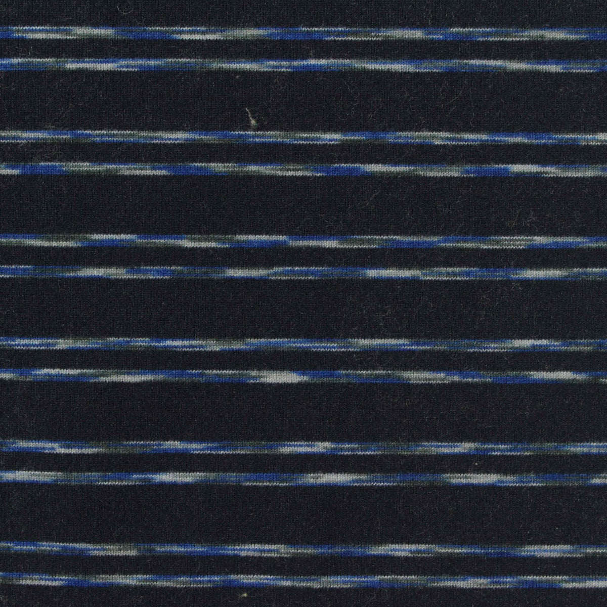 Blue Horizontal-Stripe Milk Silk Knit, Polyester