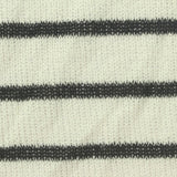 Black Horizontal-Stripe Chunky Knit, Poly-Viscose