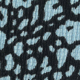 Light Blue Animal Print Crepe, Polyester — texture