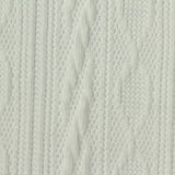 Jacquard 100% Stretch Chunky Knit Fabric, 300 gsm, 125 cm — White