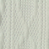 Jacquard 100% Stretch Chunky Knit Fabric, 300 gsm, 125 cm — White — texture