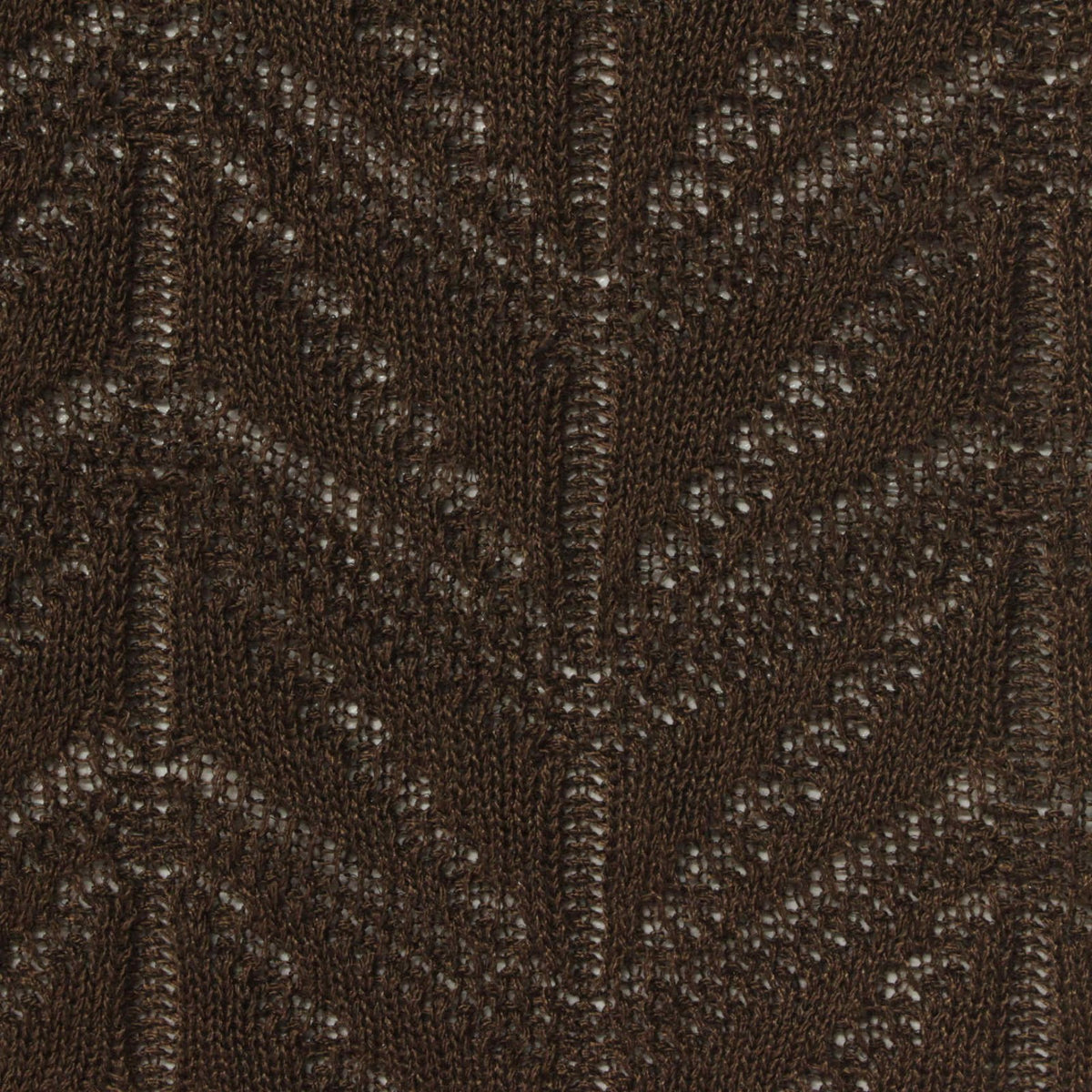 Dark Brown Diamond Pointelle Knit, Spandex