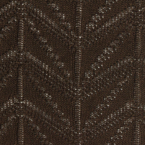 Dark Brown Diamond Pointelle Knit, Spandex