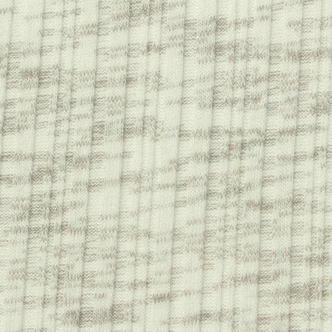 Off-White Marl Rib Knit, Poly-Viscose, 270 gsm