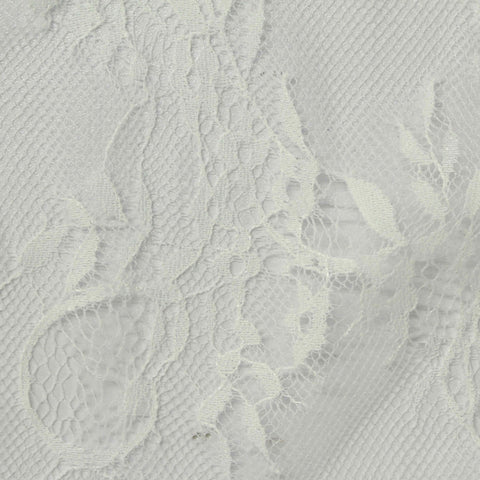 White Floral Lace, Nylon, 50 gsm