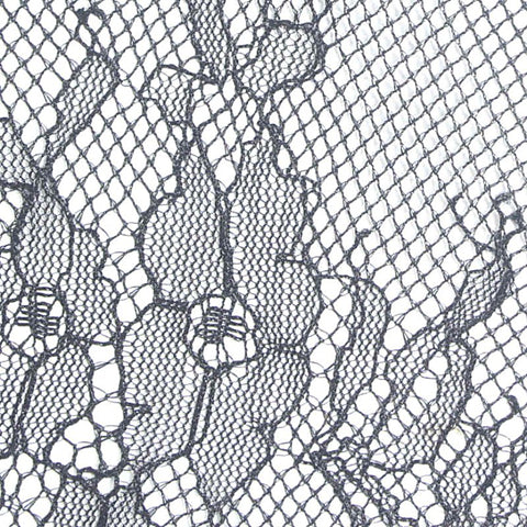 Black Floral Lace, Nylon, 45 gsm