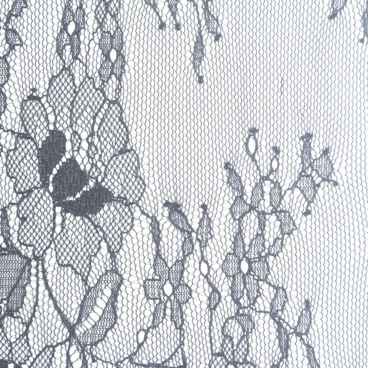 100% Nylon Lace Fabric, 50 gsm, 150 cm — Grey