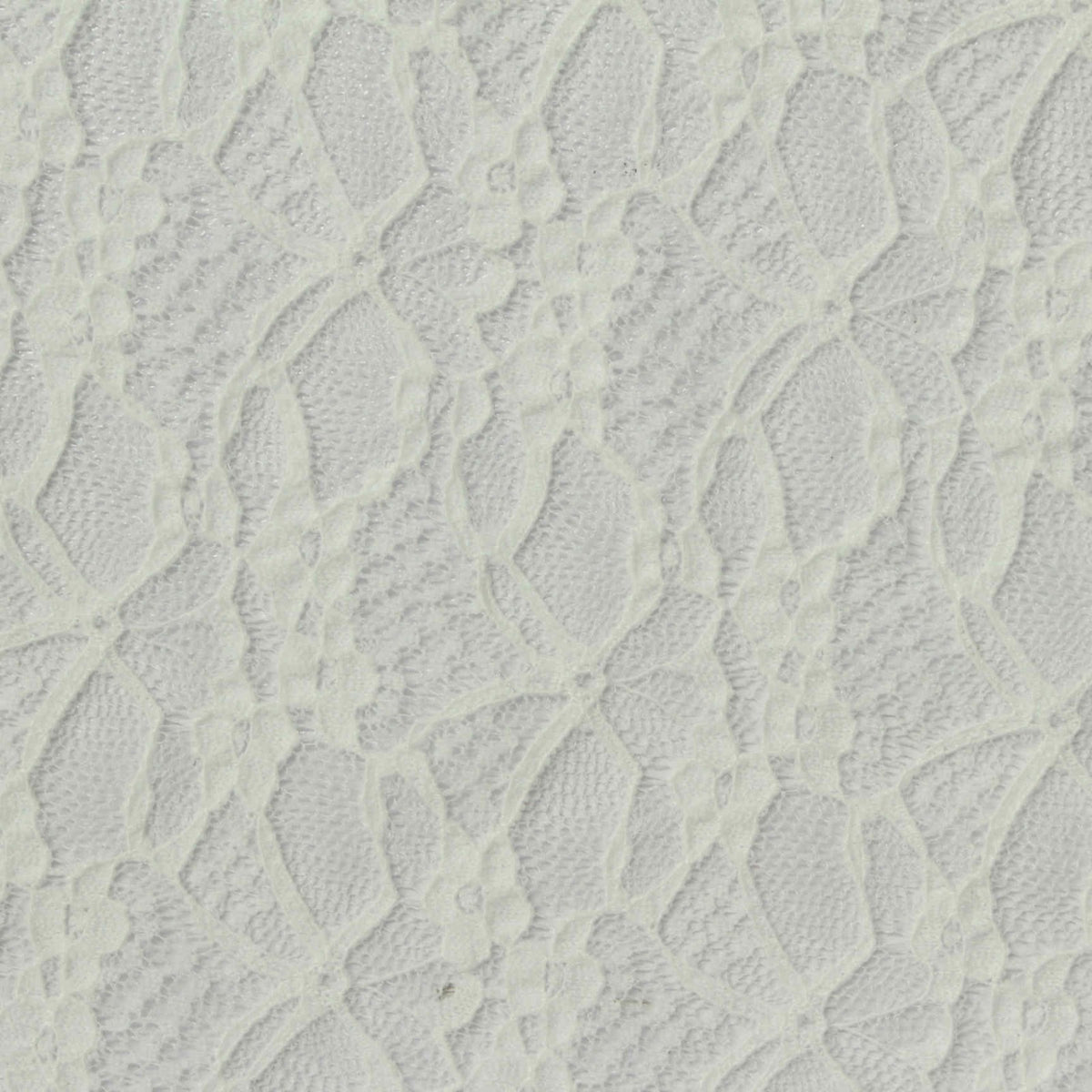 White Floral Lace, Nylon, 110 gsm, 135 cm