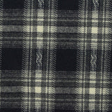 Black Plaid Woven, Poly-Viscose