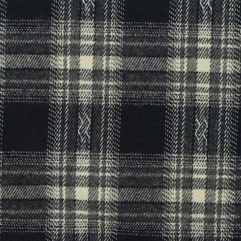 Black Plaid Woven, Poly-Viscose, 285 gsm, 150 cm, ref EF-265144