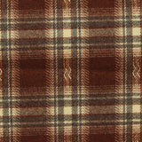Burgundy Plaid Woven, Poly-Viscose