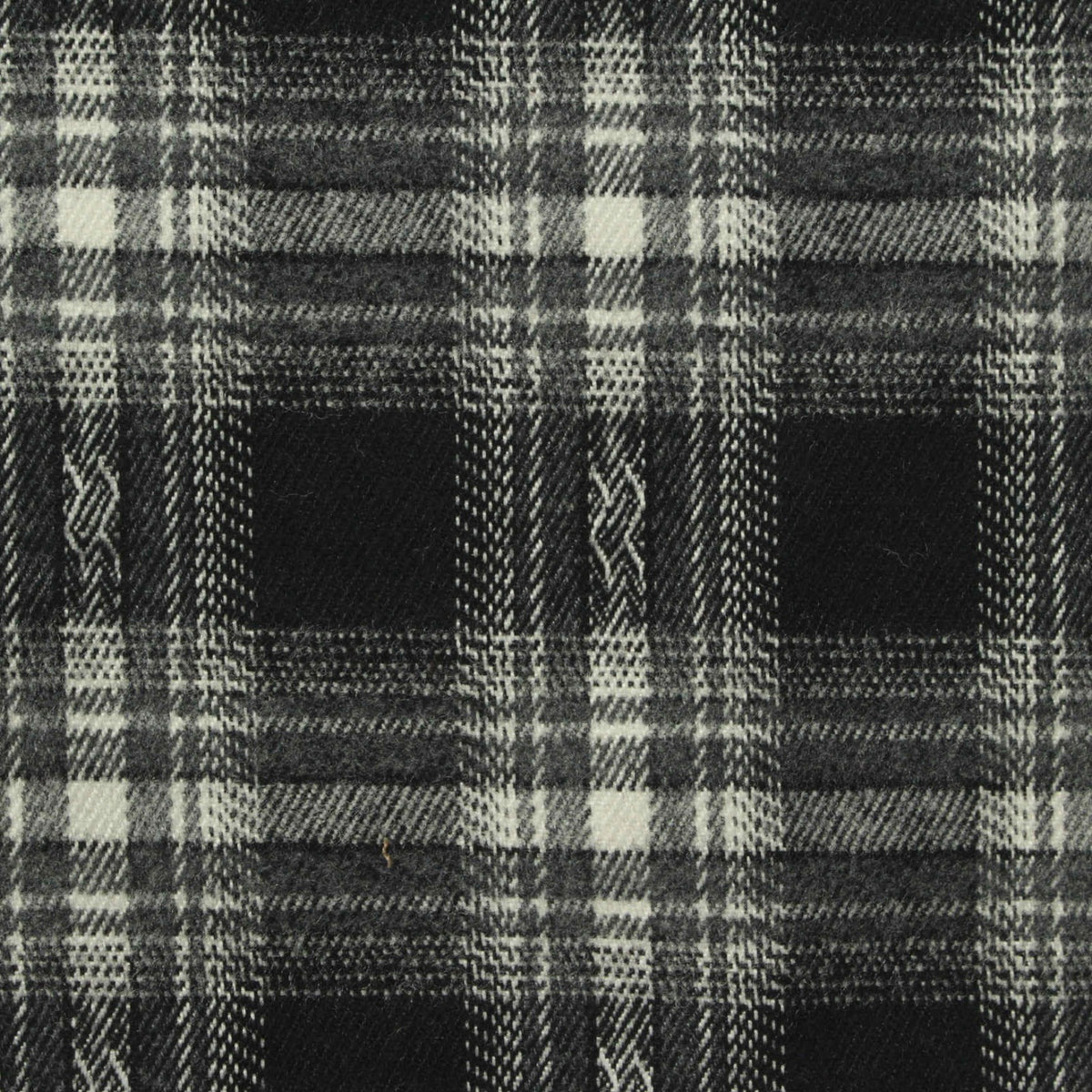 Black Plaid Woven, Poly-Viscose, 285 gsm, 150 cm, ref EF-265147