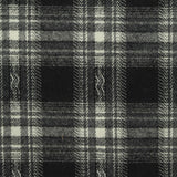 Black Plaid Woven, Poly-Viscose