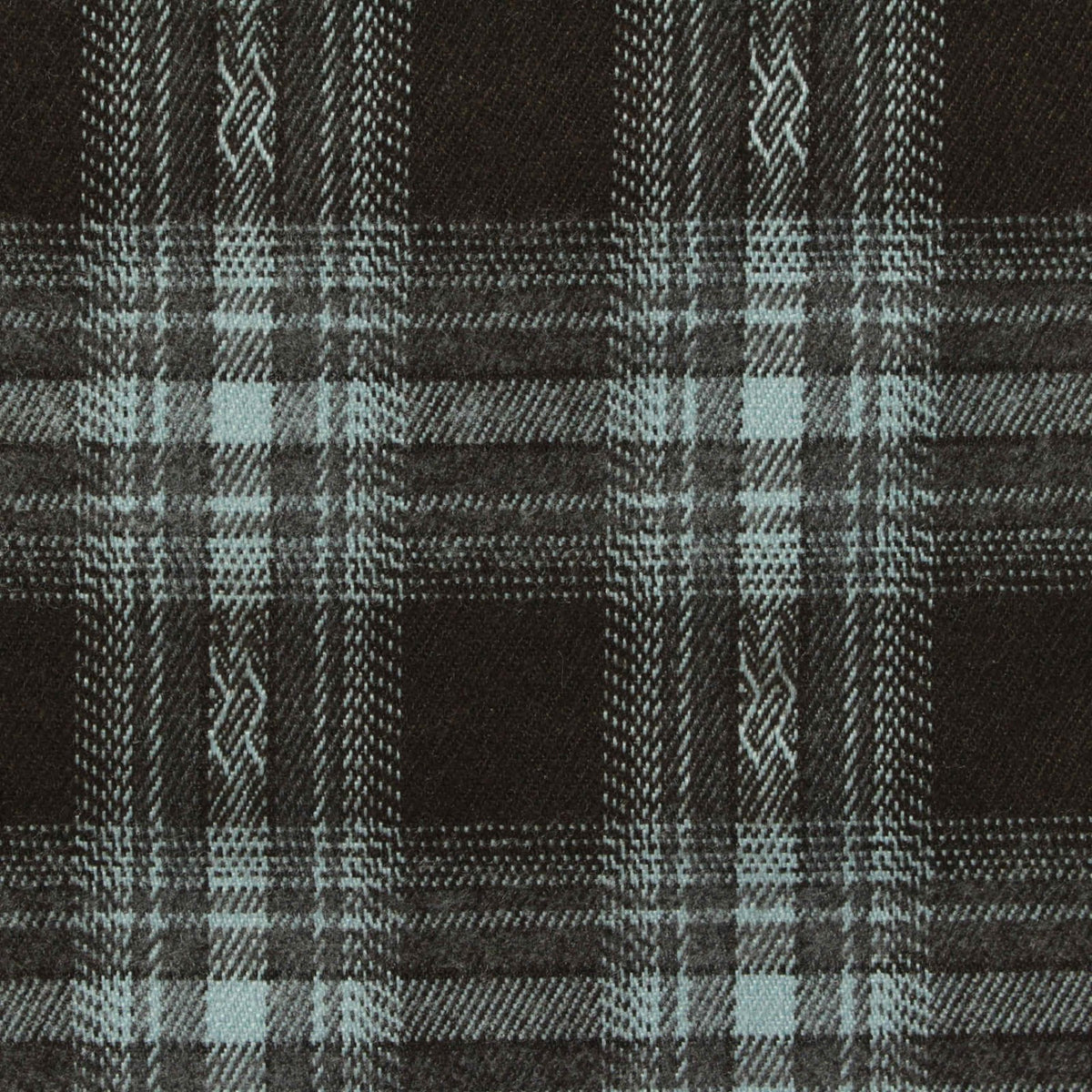 Dark Brown Plaid Woven, Poly-Viscose, 285 gsm, 150 cm, ref EF-265148