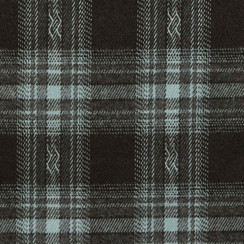 Dark Brown Plaid Woven, Poly-Viscose, 285 gsm, 150 cm, ref EF-265148