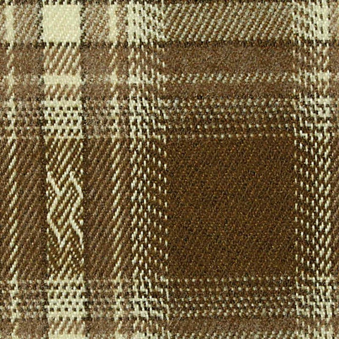 Brown Plaid Woven, Poly-Viscose, 285 gsm, 150 cm, ref EF-265149