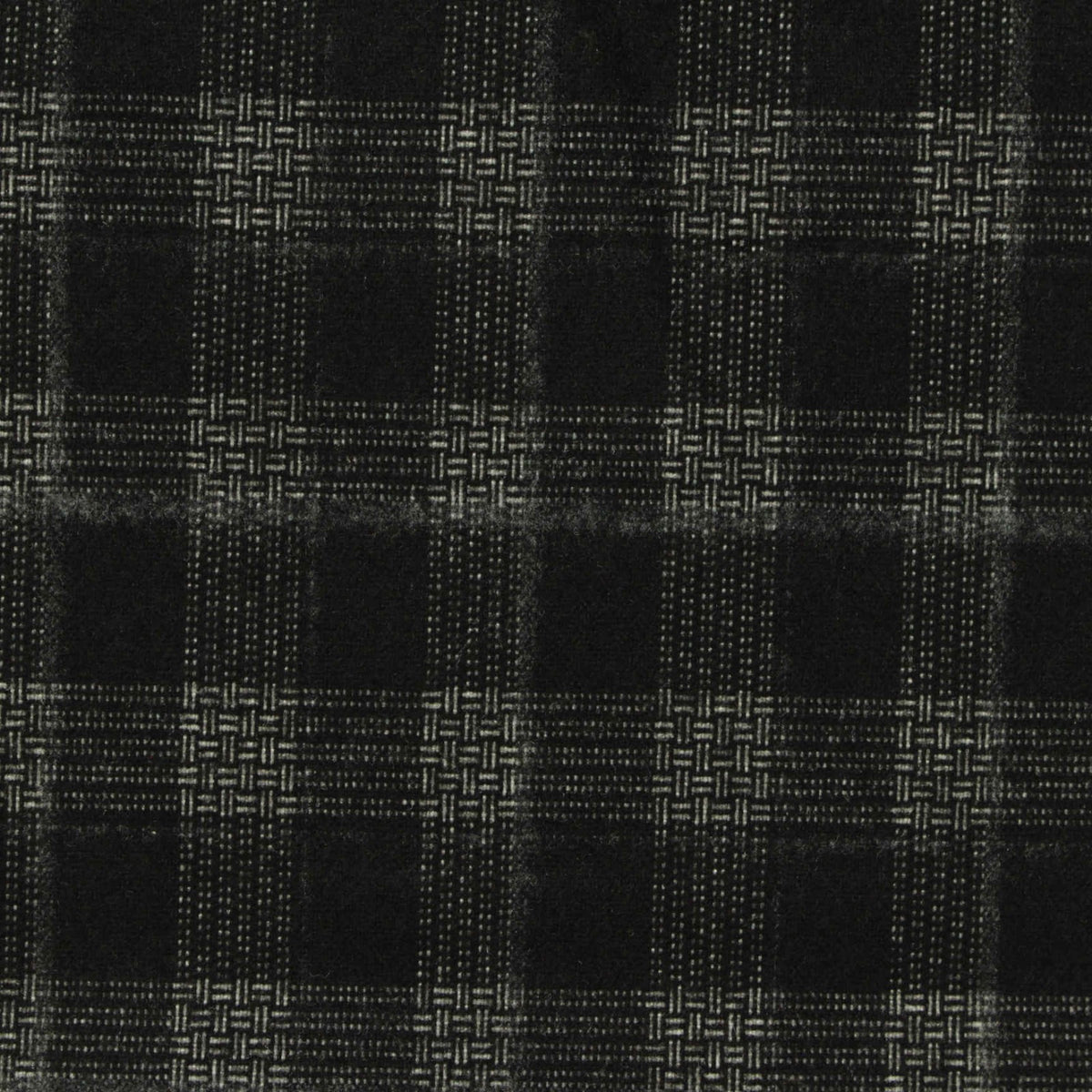 Dark Grey Check Woven, Poly-Viscose