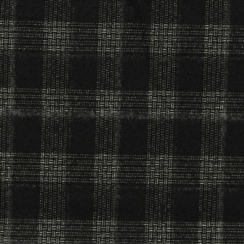 Dark Grey Check Woven, Poly-Viscose